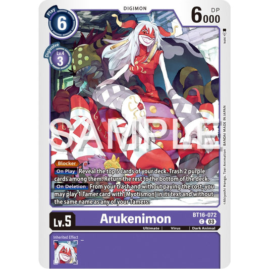 Image for Arukenimon (BT16-072 C) (BT16) - Digimon Card Game
