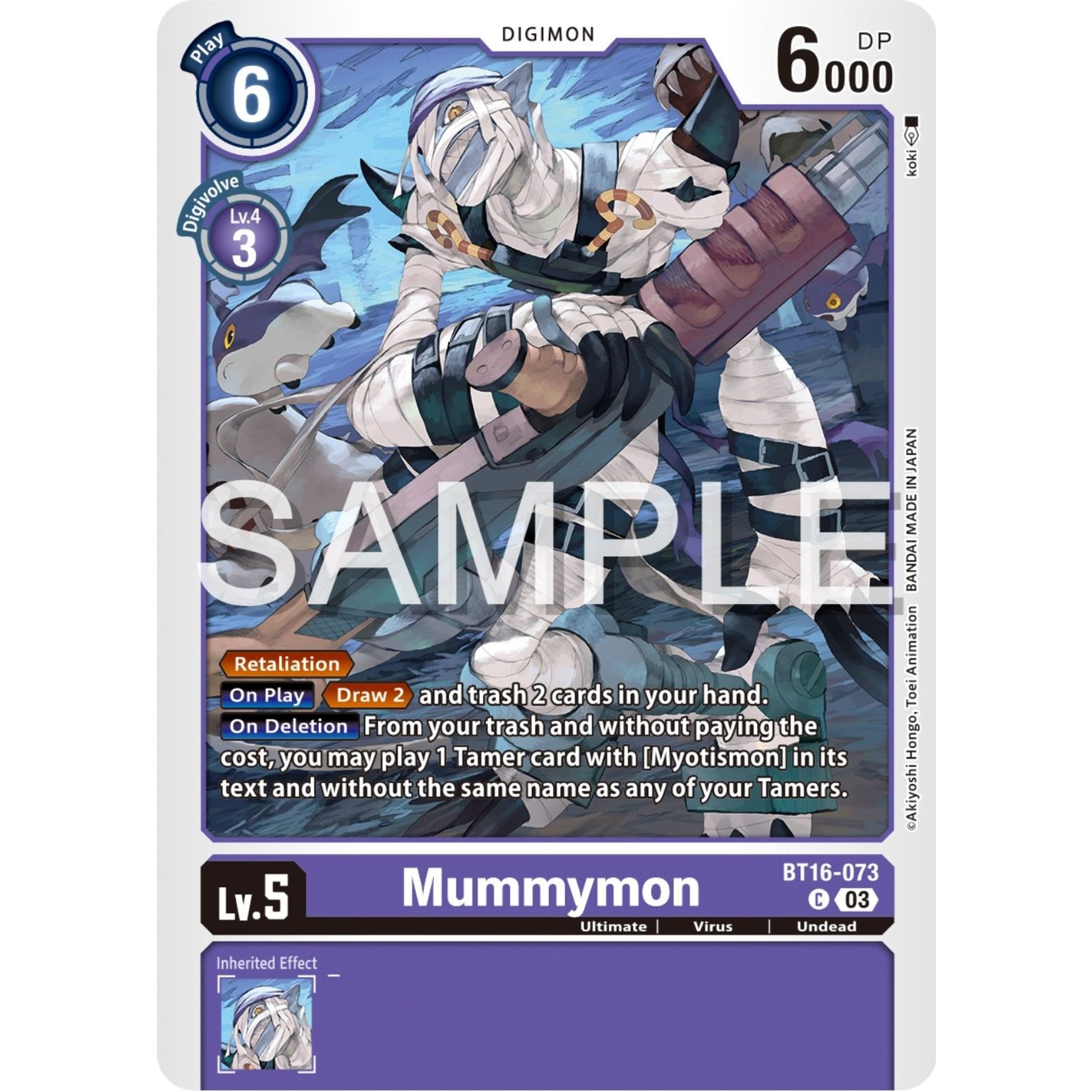 Image for Mummymon (BT16-073 C) (BT16) - Digimon Card Game