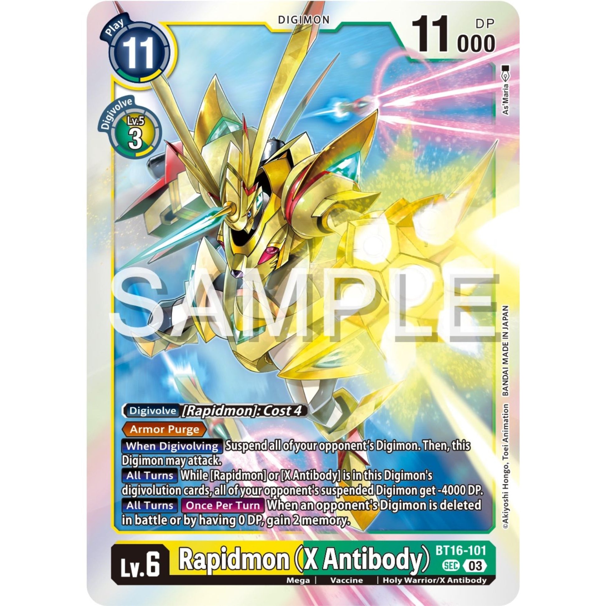 Image for Rapidmon (X Antibody) (BT16-101 SEC) (BT16) - Digimon Card Game