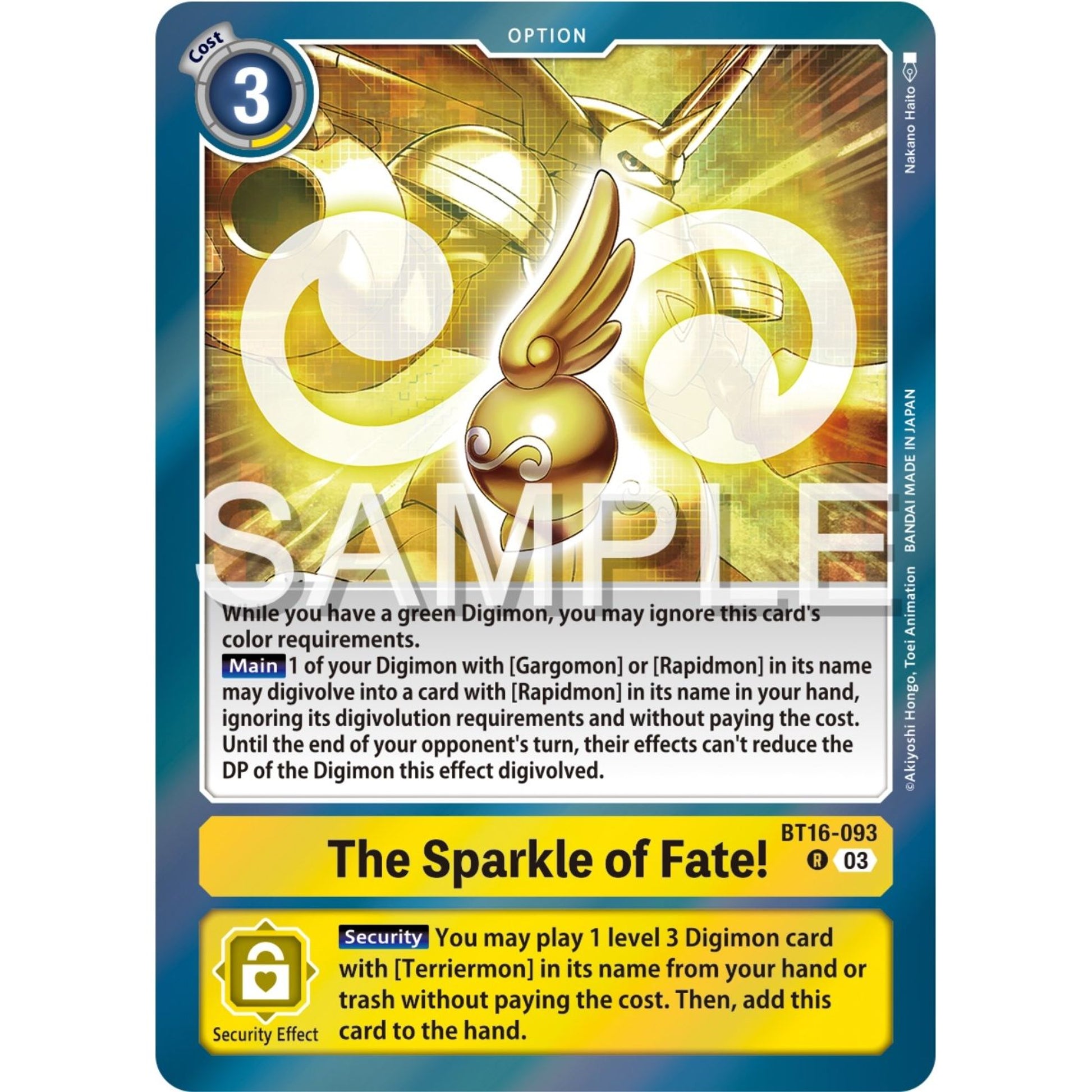 Image for The Sparkle of Fate! (BT16-093 R) (BT16) - Digimon Card Game