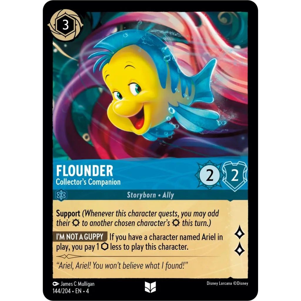 Image for Flounder - Collector's Companion (144/204) (4) - Disney Lorcana