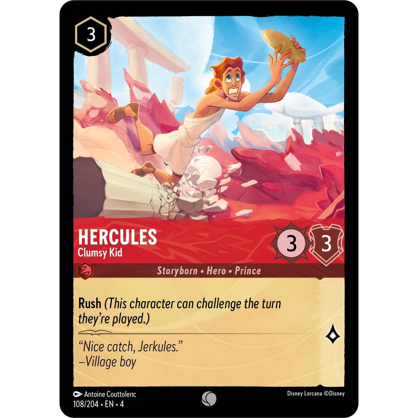 Image for Hercules - Clumsy Kid (108/204) (4) - Disney Lorcana