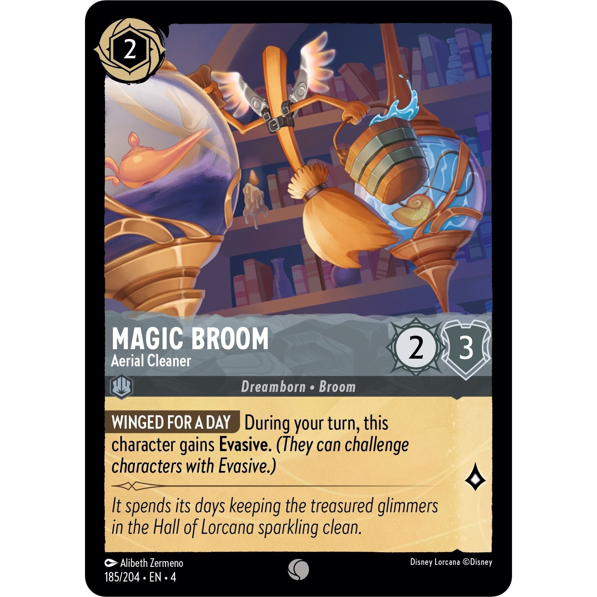Image for Magic Broom - Aerial Cleaner (185/204) (4) - Disney Lorcana