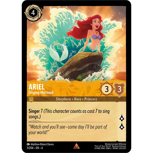 Image for Ariel - Singing Mermaid (3/204) (4) - Disney Lorcana