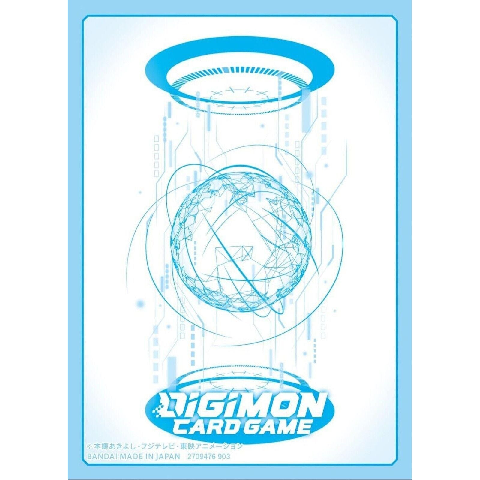 Image for Digimon Card Game Official Sleeves - Digimon Blue Card Sleeves 2024 (60-Pack) - Card Sleeves