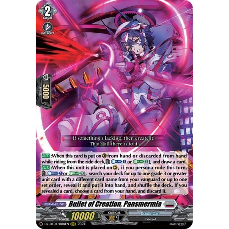 Image for Bullet of Creation, Pansmermia (DZ-BT01/008EN) (DZ-BT01) - Cardfight Vanguard