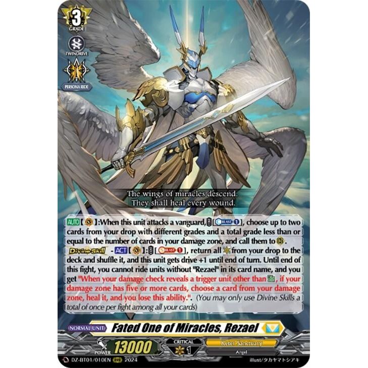 Image for Fated One of Miracles, Rezael (DZ-BT01/010EN) (DZ-BT01) - Cardfight Vanguard