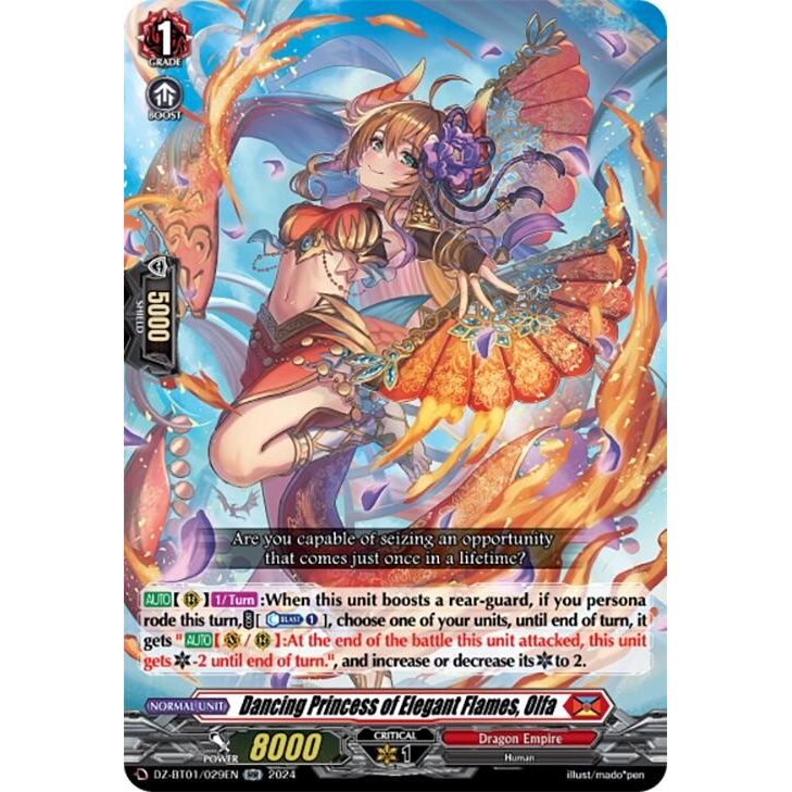 Image for Dancing Princess of Elegant Flames, Olfa (DZ-BT01/029EN) (DZ-BT01) - Cardfight Vanguard