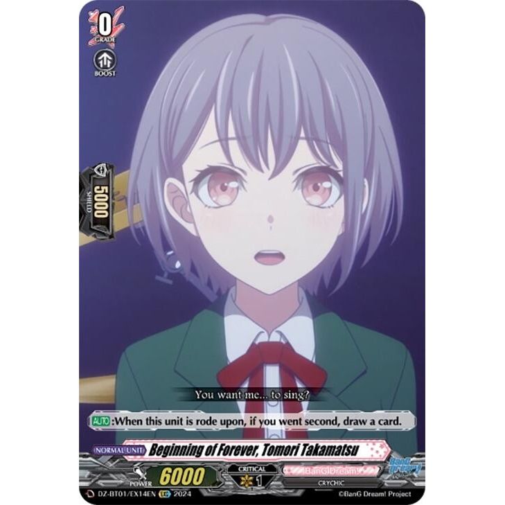 Image for Beginning of Forever, Tomori Takamatsu (EXC) (DZ-BT01/EX14EN) (DZ-BT01) - Cardfight Vanguard