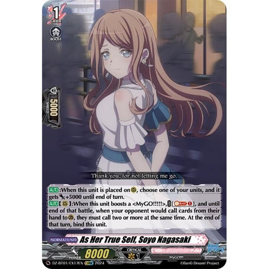 Image for As Her True Self, Soyo Nagasaki (EXRRR) (DZ-BT01/EX17EN) (DZ-BT01) - Cardfight Vanguard