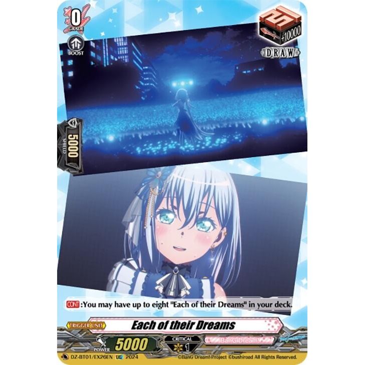 Image for Each of their Dreams (EX26) (EXC) (DZ-BT01/EX26EN) (DZ-BT01) - Cardfight Vanguard