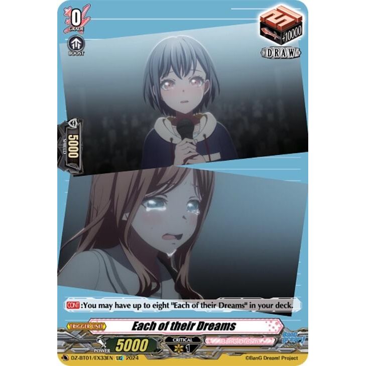 Image for Each of their Dreams (EX33) (EXC) (DZ-BT01/EX33EN) (DZ-BT01) - Cardfight Vanguard