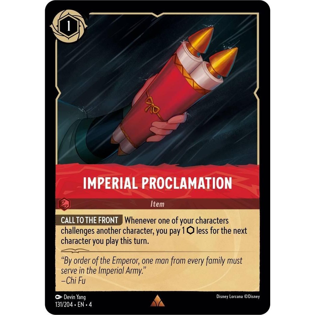 Image for Imperial Proclamation (131/204) (4) - Disney Lorcana