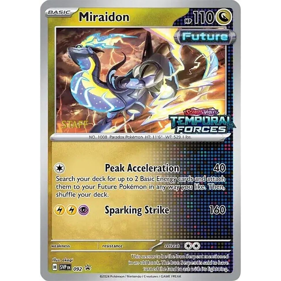 Image for Miraidon - 092 (Prerelease) [Staff] (092) (SVP) - Pokemon