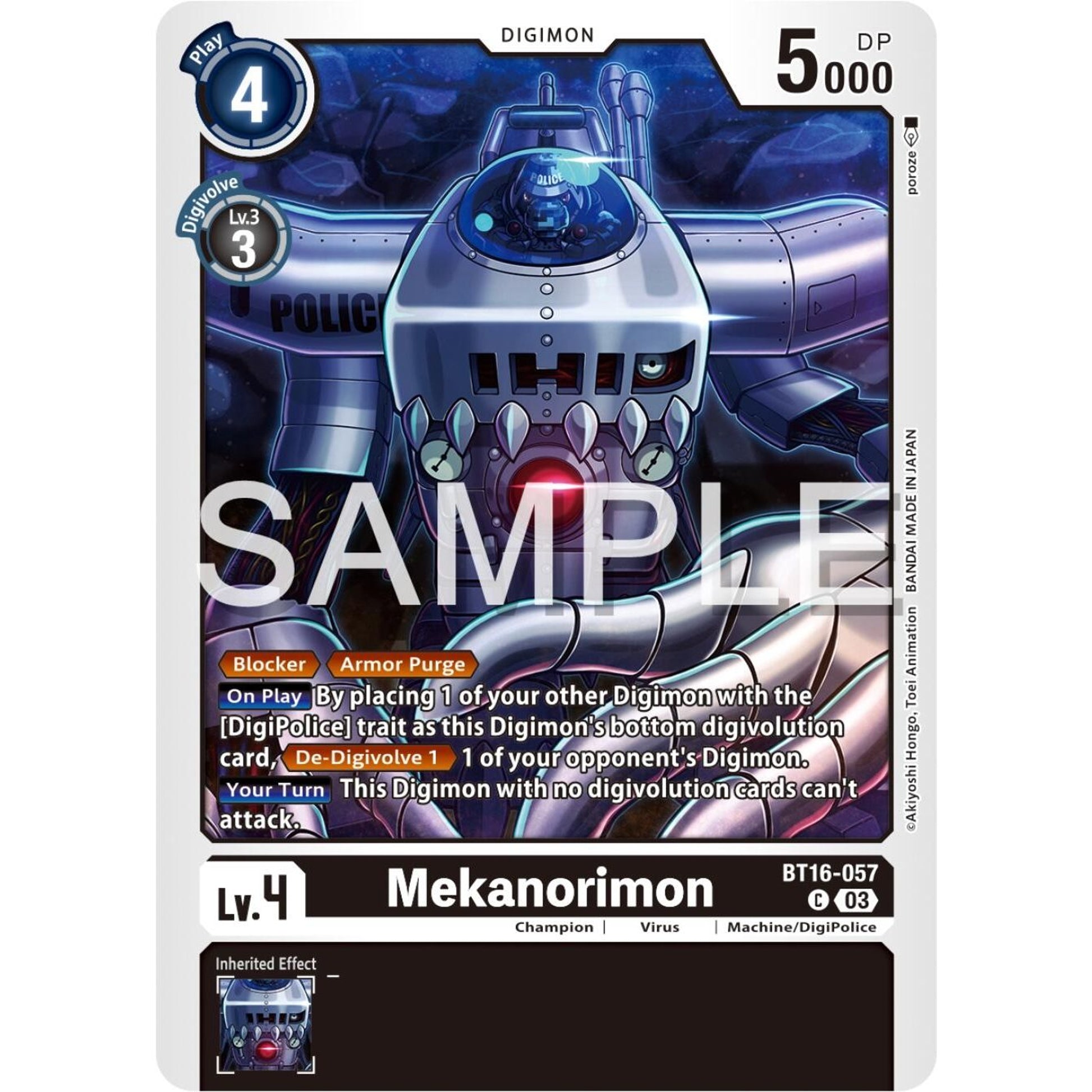 Image for Mekanorimon (BT16-057 C) (BT16) - Digimon Card Game