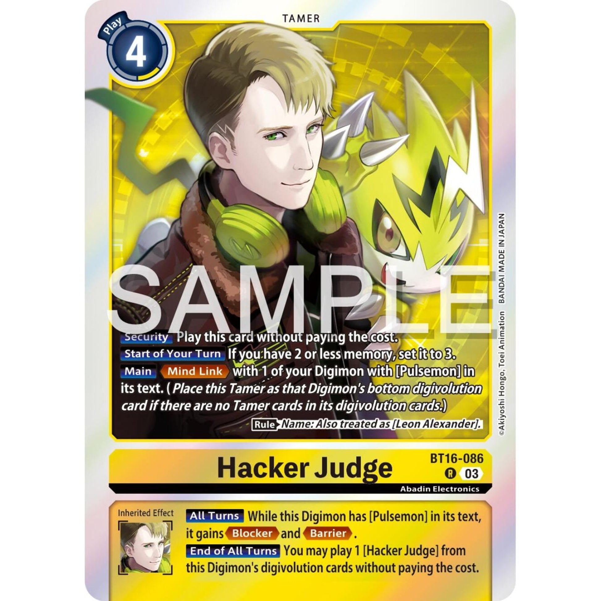 Image for Hacker Judge (BT16-086 R) (BT16) - Digimon Card Game