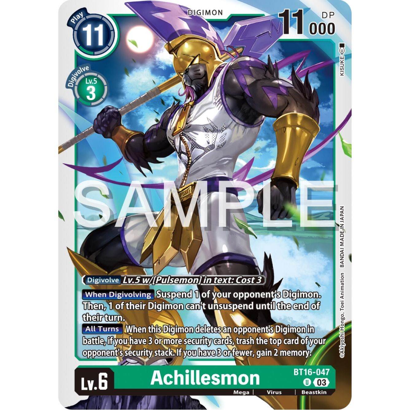 Image for Achillesmon (BT16-047 U) (BT16) - Digimon Card Game