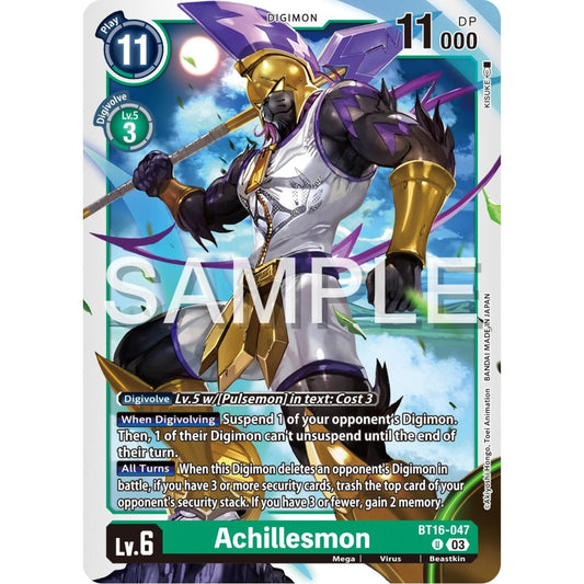 Image for Achillesmon (BT16-047 U) (BT16) - Digimon Card Game