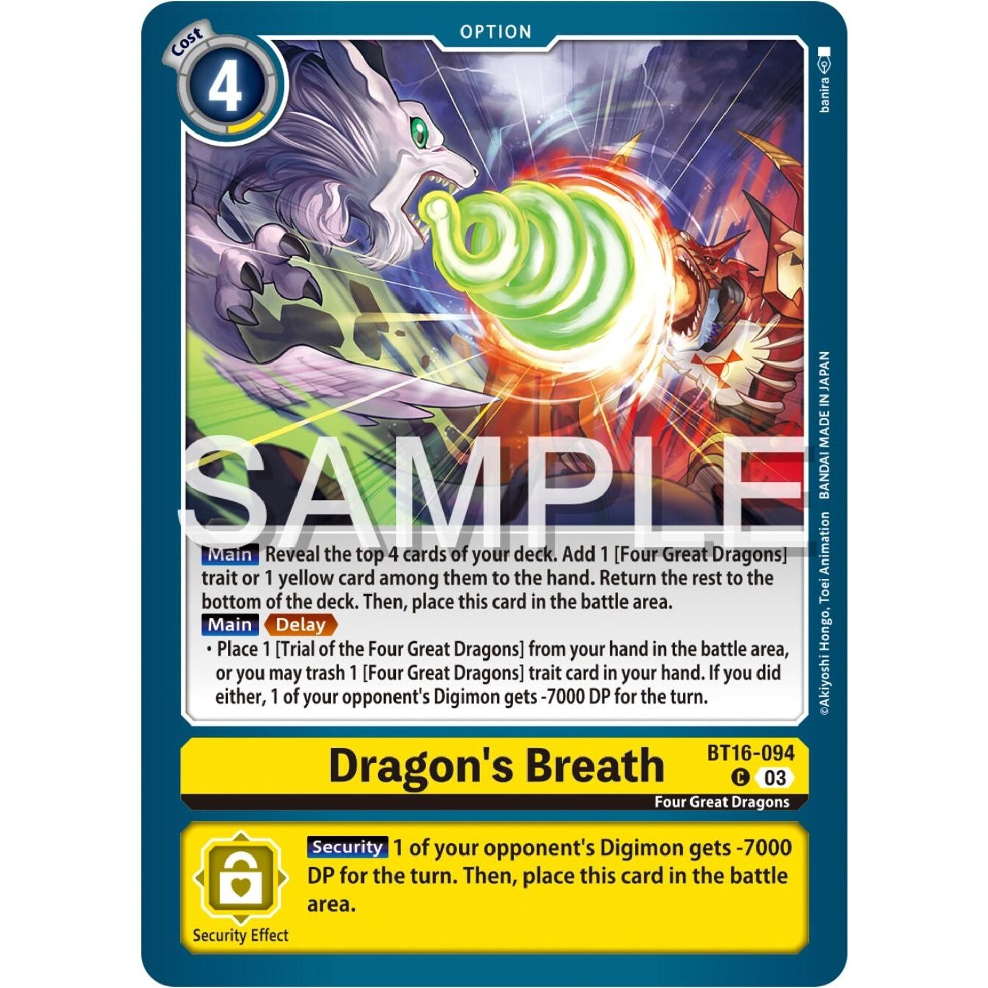 Image for Dragon's Breath (BT16-094 C) (BT16) - Digimon Card Game