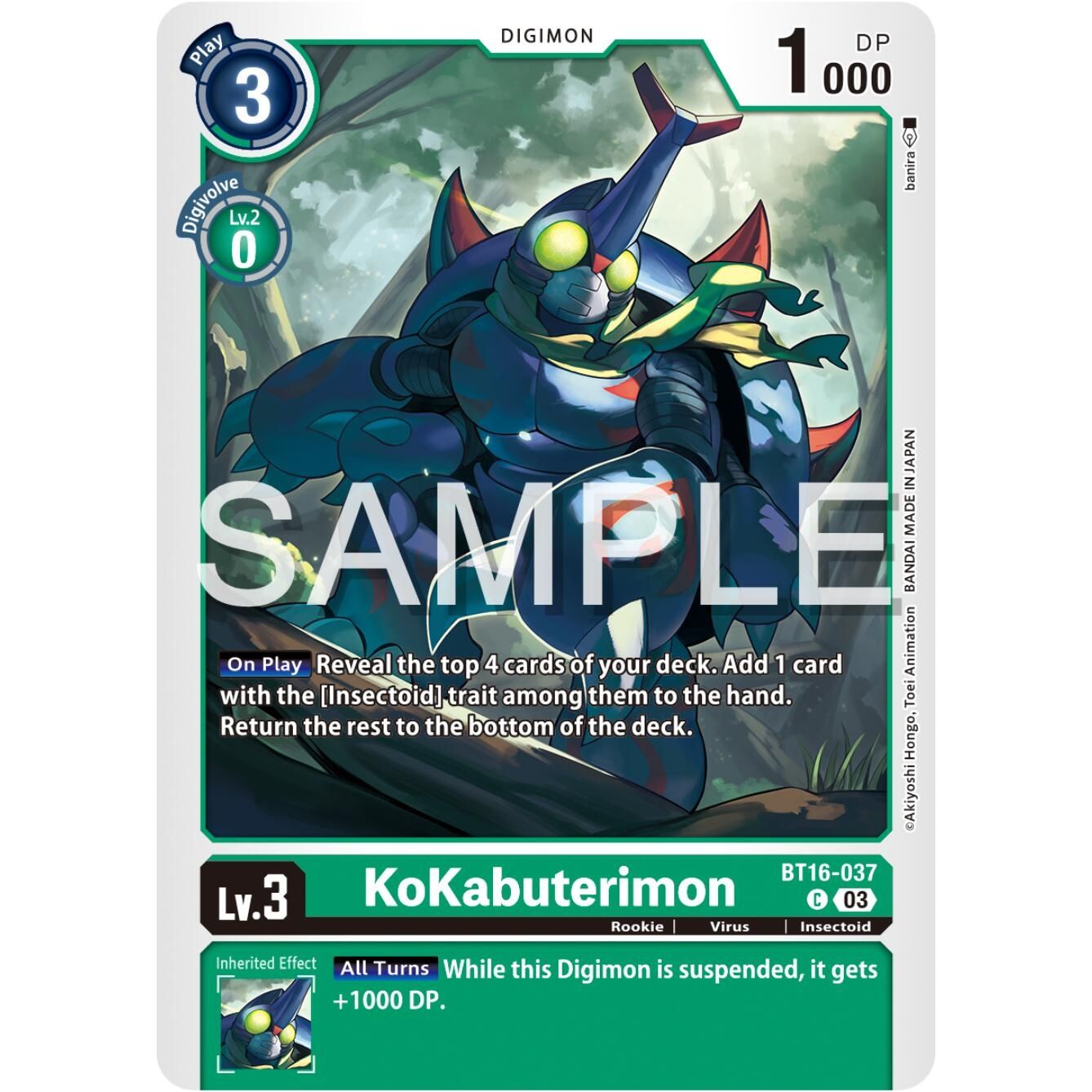 Image for KoKabuterimon (BT16-037 C) (BT16) - Digimon Card Game
