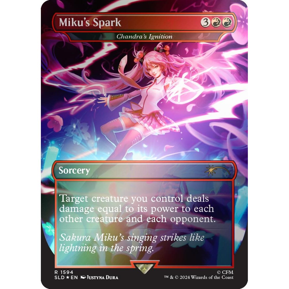 Image for Miku's Spark - Chandra's Ignition (Rainbow Foil) (1594) (SLD) - Magic: The Gathering