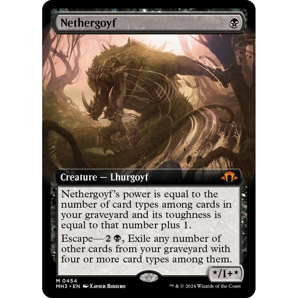 Image for Nethergoyf (Extended Art) (454) (MH3) - Magic: The Gathering