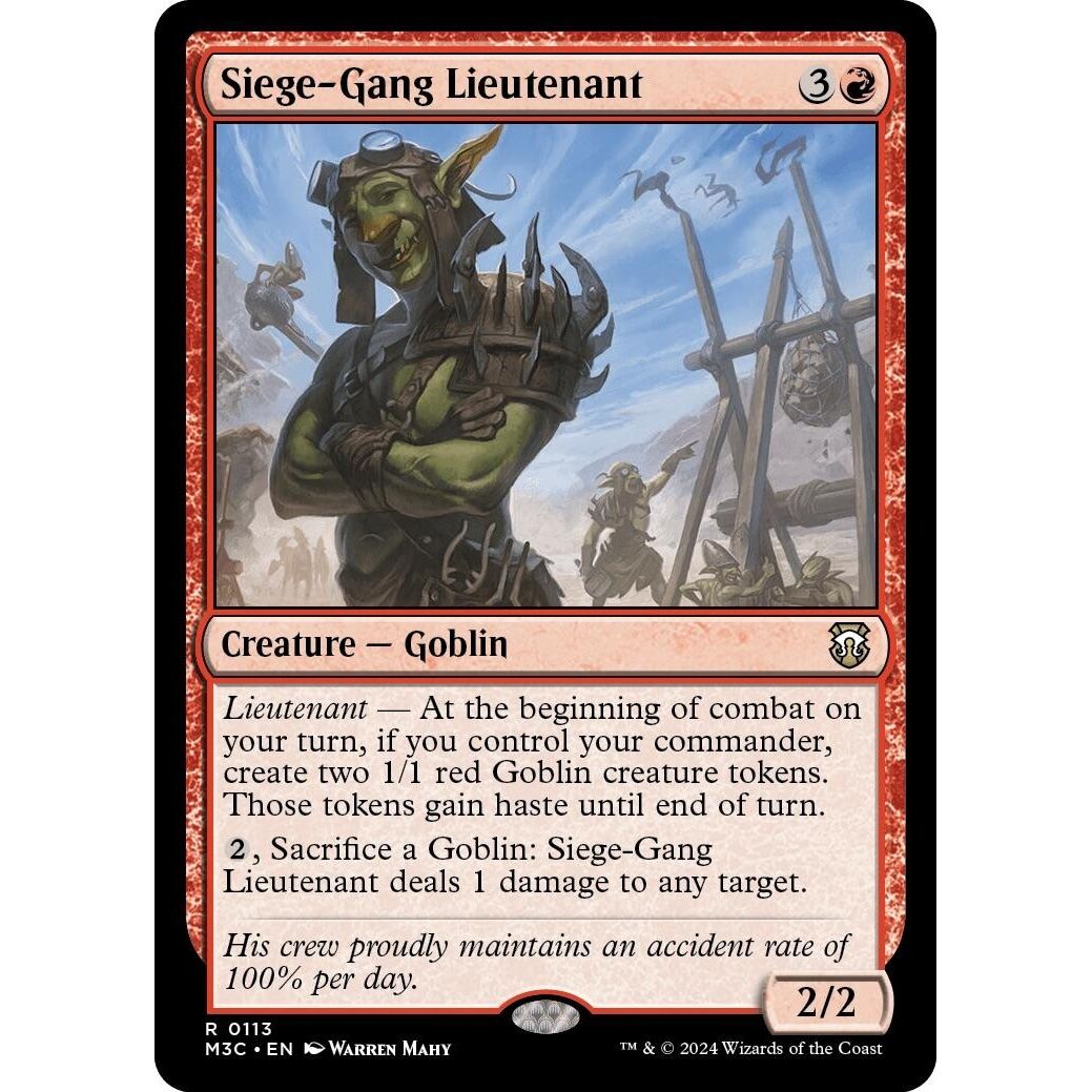 Image for Siege-Gang Lieutenant (113) (M3C) - Magic: The Gathering