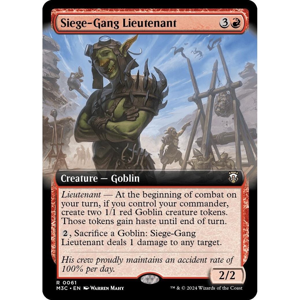 Image for Siege-Gang Lieutenant (Extended Art) (61) (M3C) - Magic: The Gathering