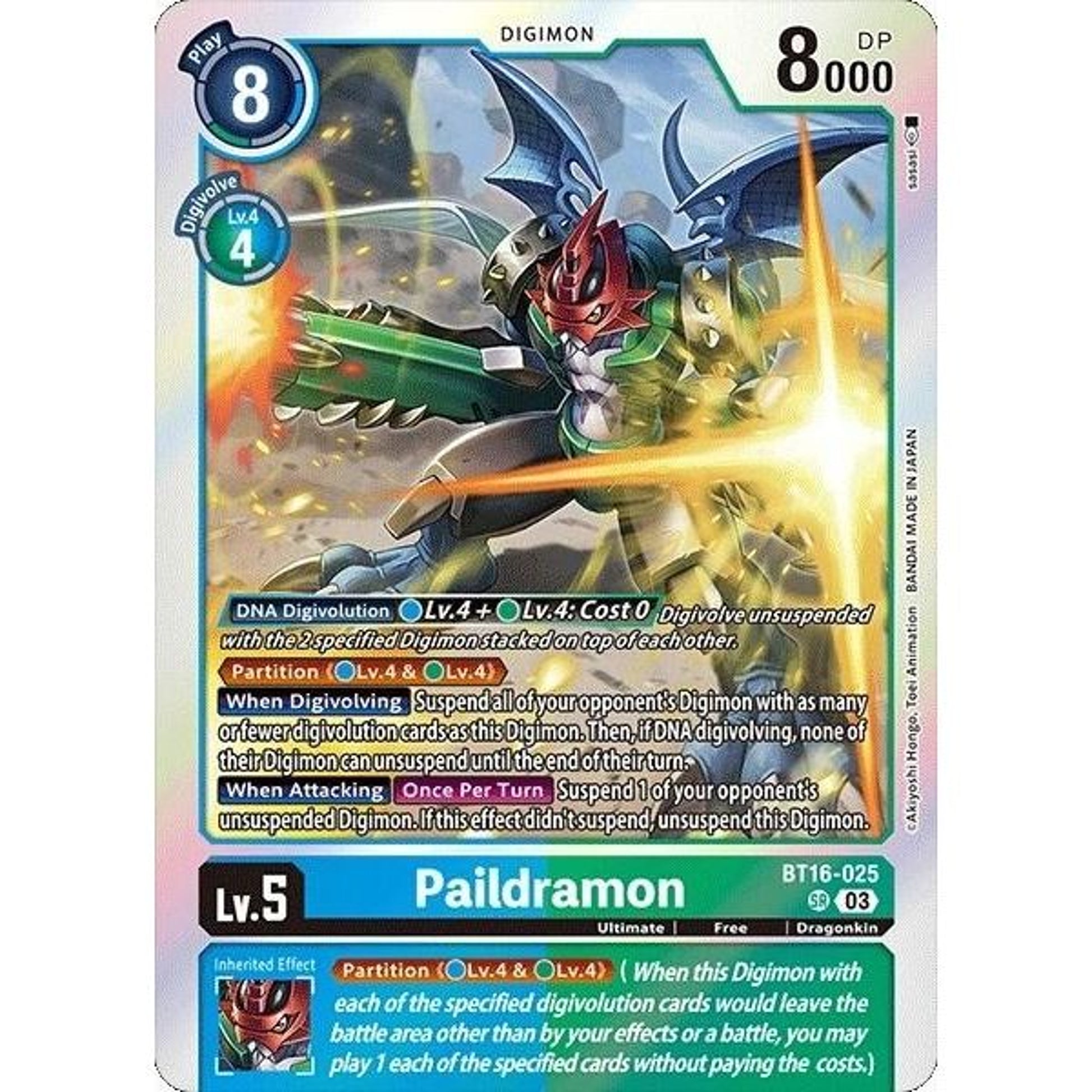 Image for Paildramon (BT16-025 SR) (BT16) - Digimon Card Game
