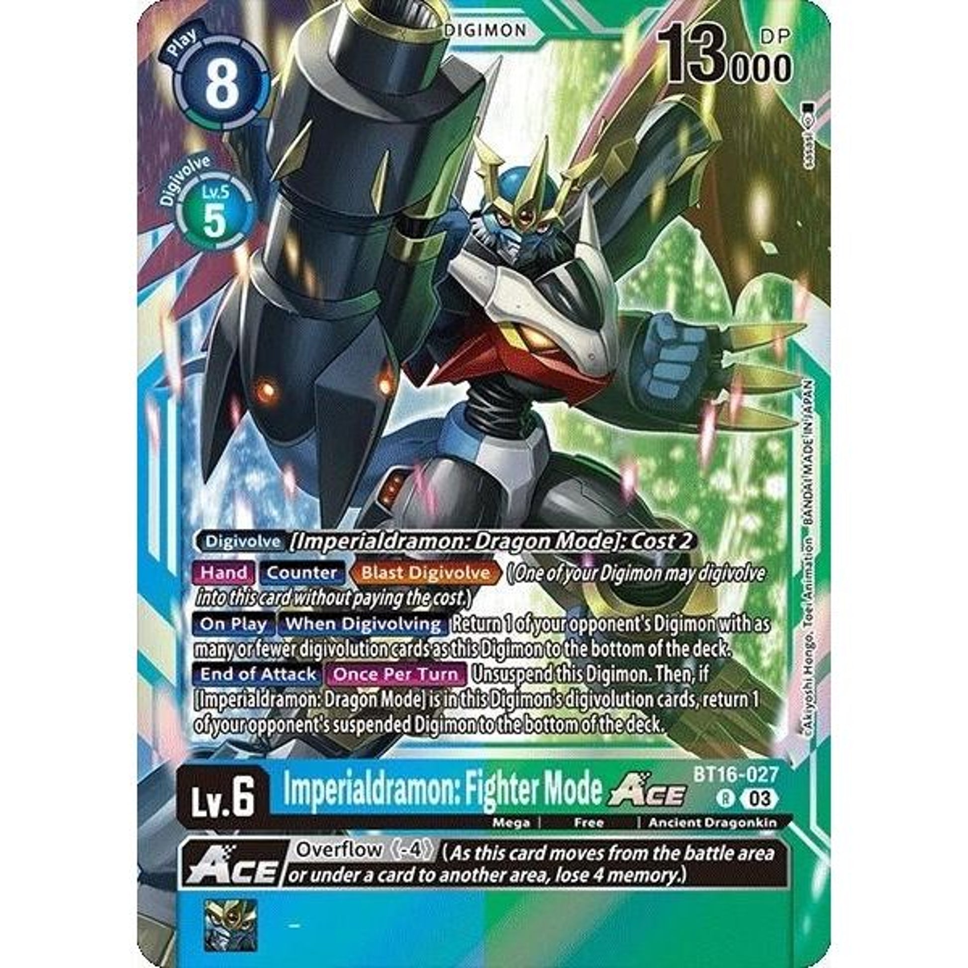 Image for Imperialdramon: Fighter Mode ACE (BT16-027 R) (BT16) - Digimon Card Game