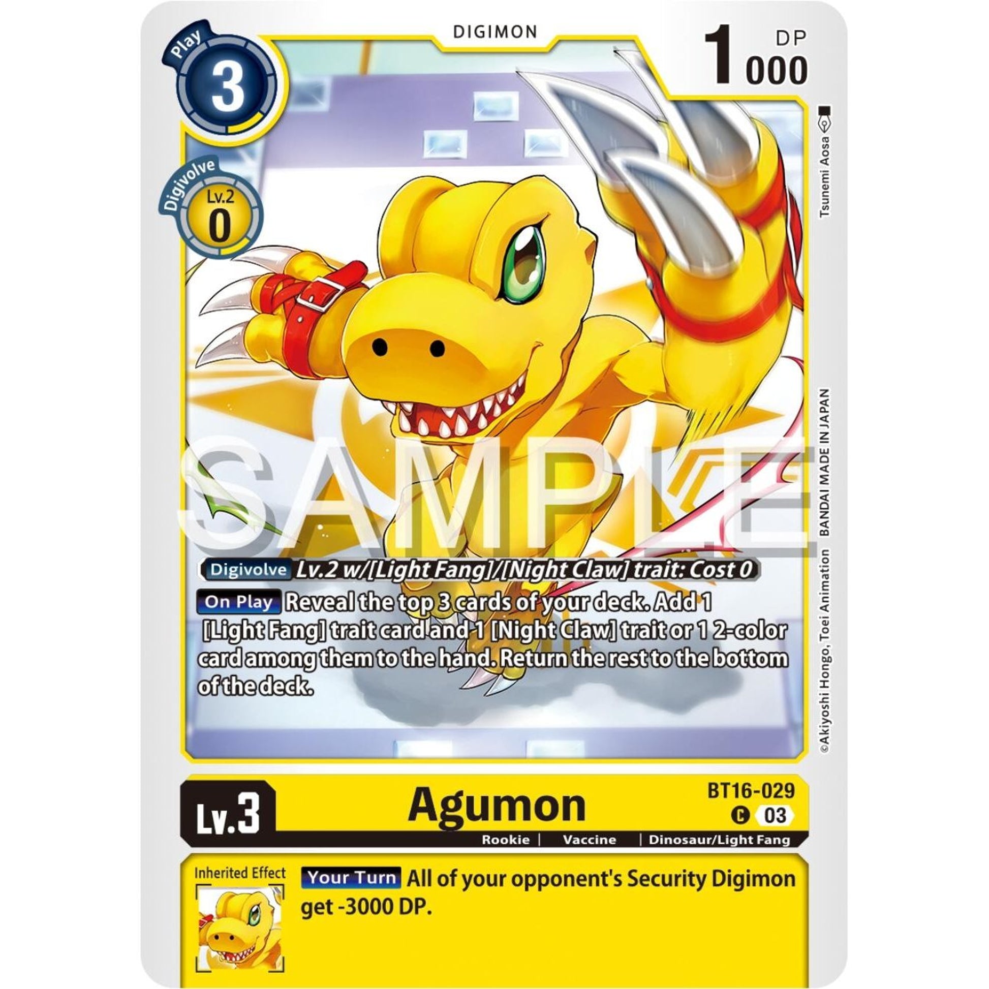 Image for Agumon (BT16-029 C) (BT16) - Digimon Card Game