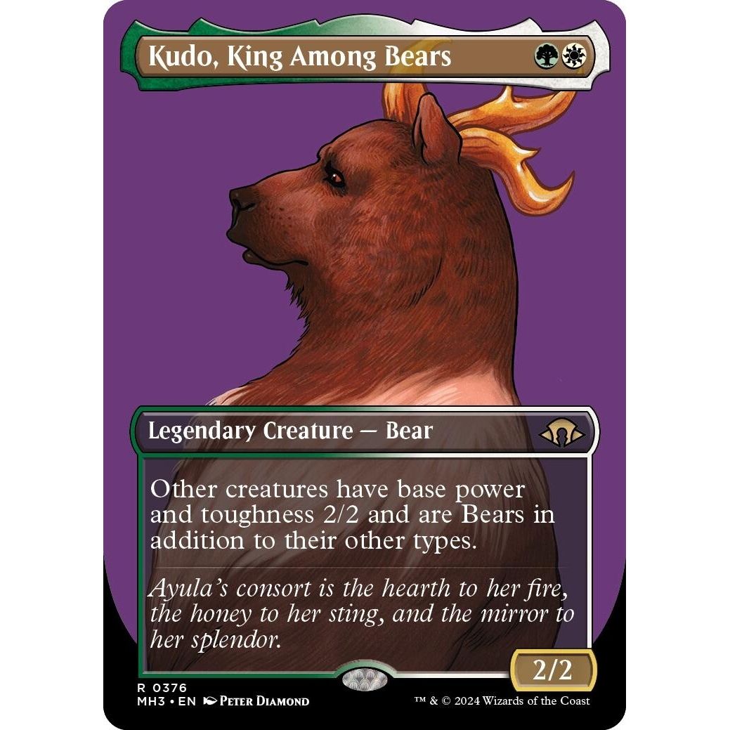 Image for Kudo, King Among Bears (Borderless) (376) (MH3) - Magic: The Gathering