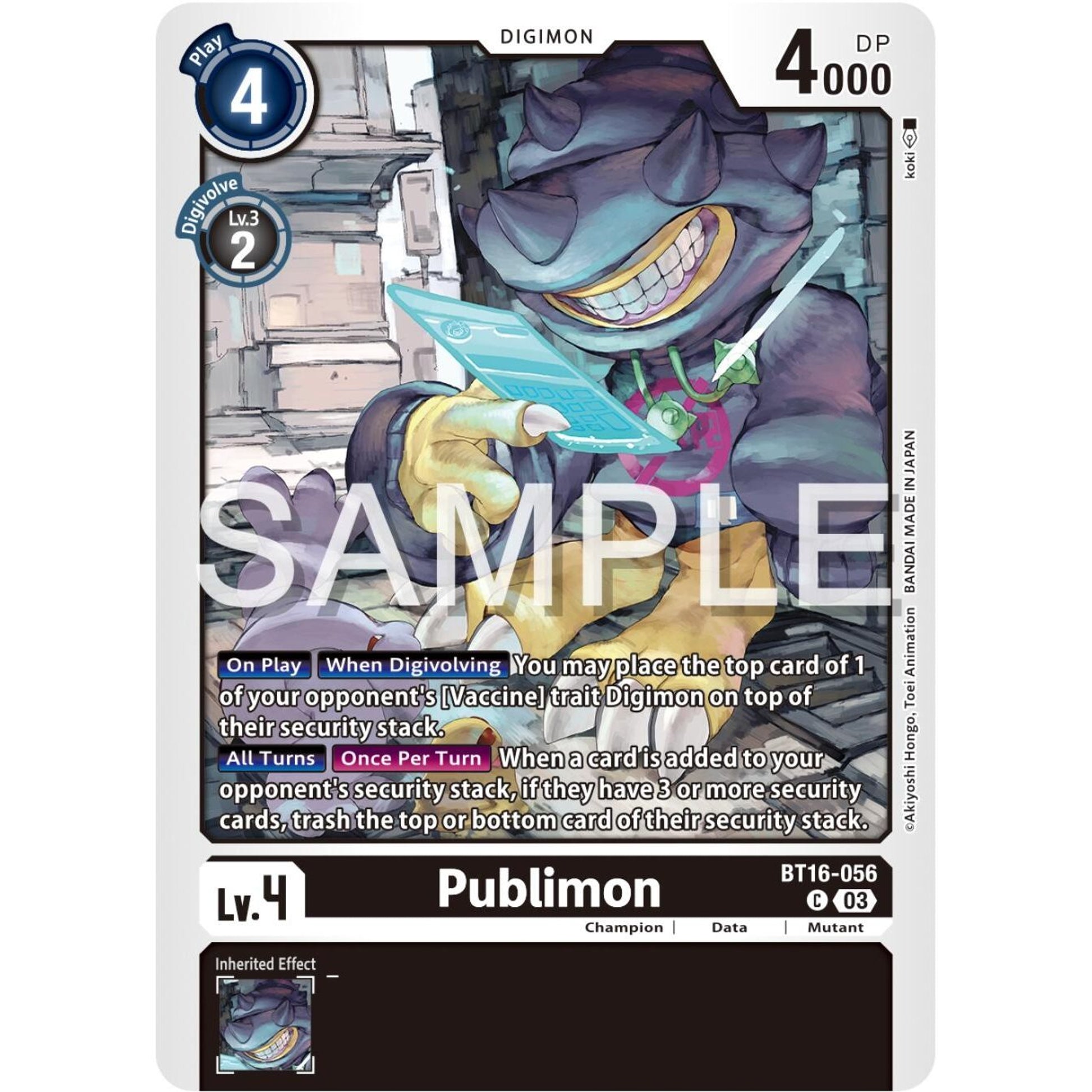 Image for Publimon (BT16-056 C) (BT16) - Digimon Card Game