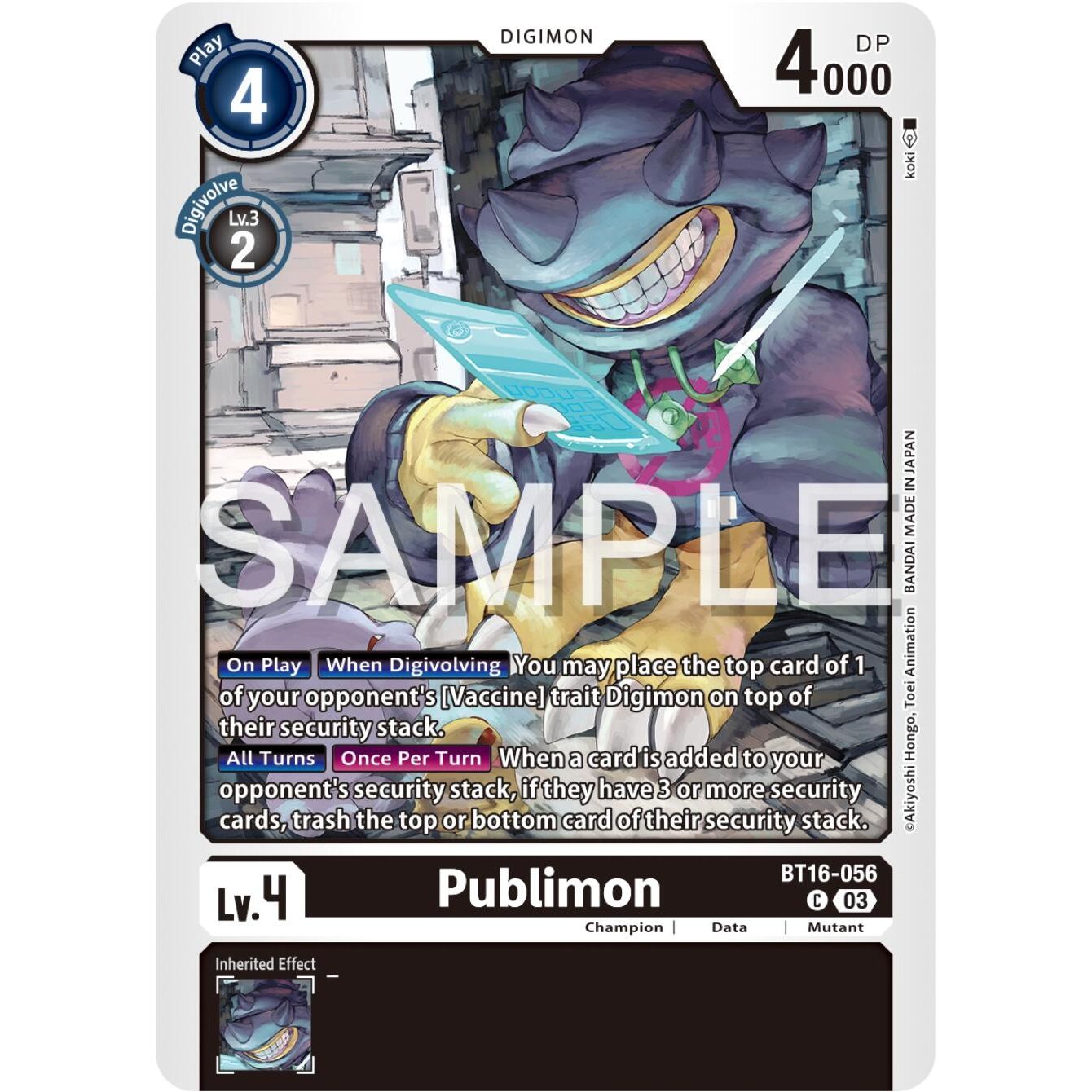 Image for Publimon (BT16-056 C) (BT16) - Digimon Card Game