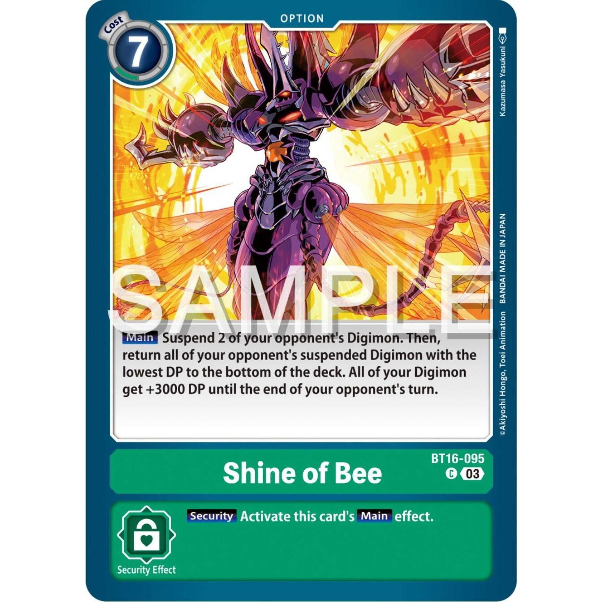 Image for Shine of Bee (BT16-095 C) (BT16) - Digimon Card Game