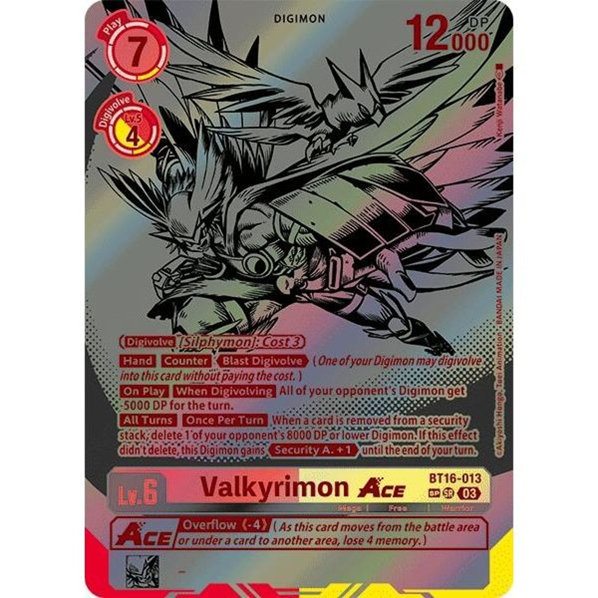 Image for Valkyrimon ACE (Textured) (BT16-013 SR) (BT16) - Digimon Card Game