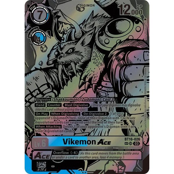 Image for Vikemon ACE (Textured) (BT16-026 SR) (BT16) - Digimon Card Game