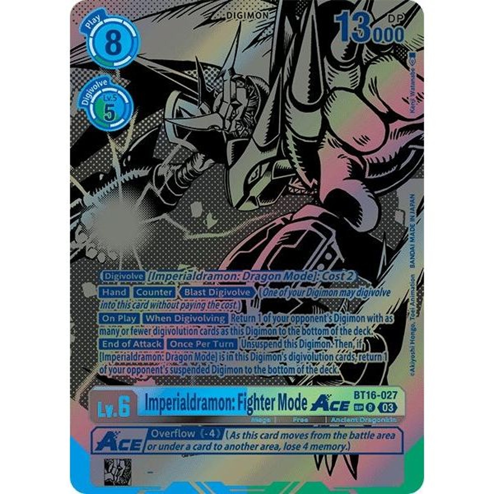 Image for Imperialdramon: Fighter Mode ACE (Textured) (BT16-027 R) (BT16) - Digimon Card Game
