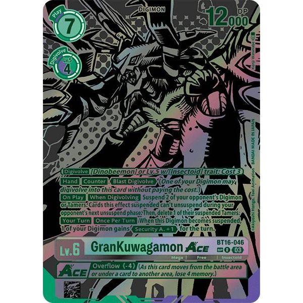 Image for GranKuwagamon ACE (Textured) (BT16-046 R) (BT16) - Digimon Card Game