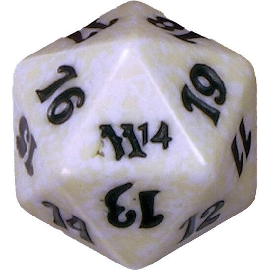 Image for Magic 2014 (M14) Spindown Die - White - Life Counters