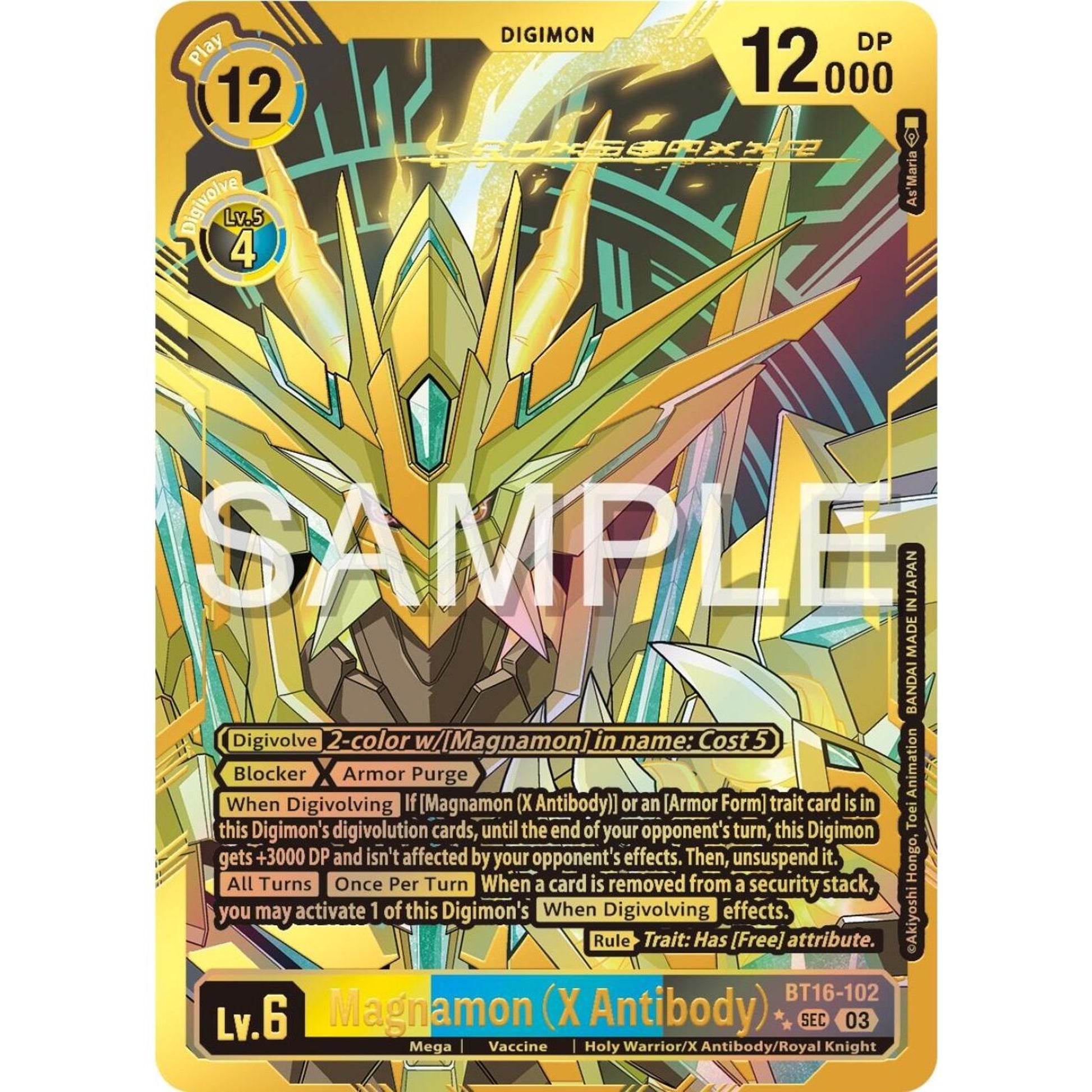 Image for Magnamon (X Antibody) (Textured) (BT16-102 SEC) (BT16) - Digimon Card Game