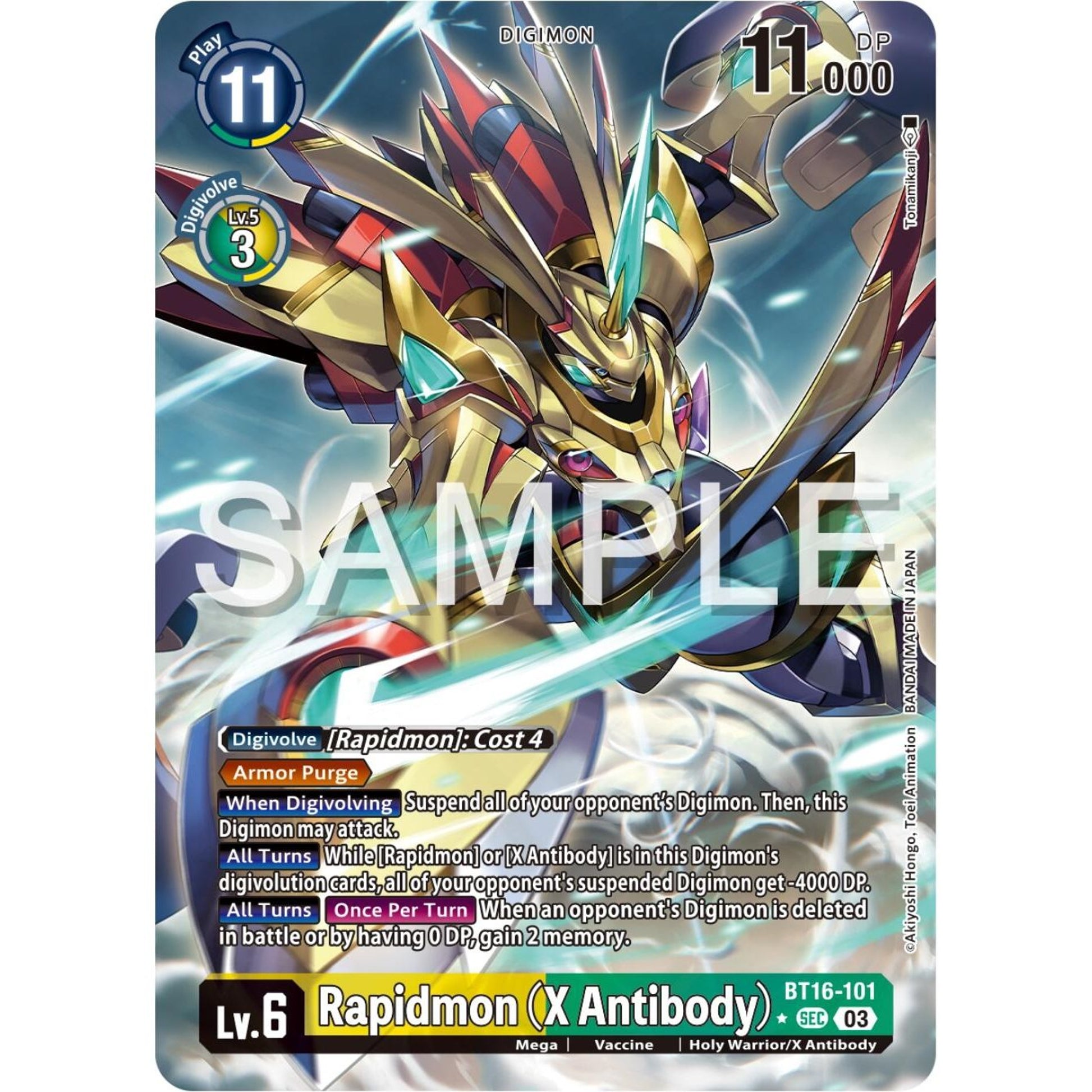 Image for Rapidmon (X Antibody) (Alternate Art) (BT16-101 SEC) (BT16) - Digimon Card Game