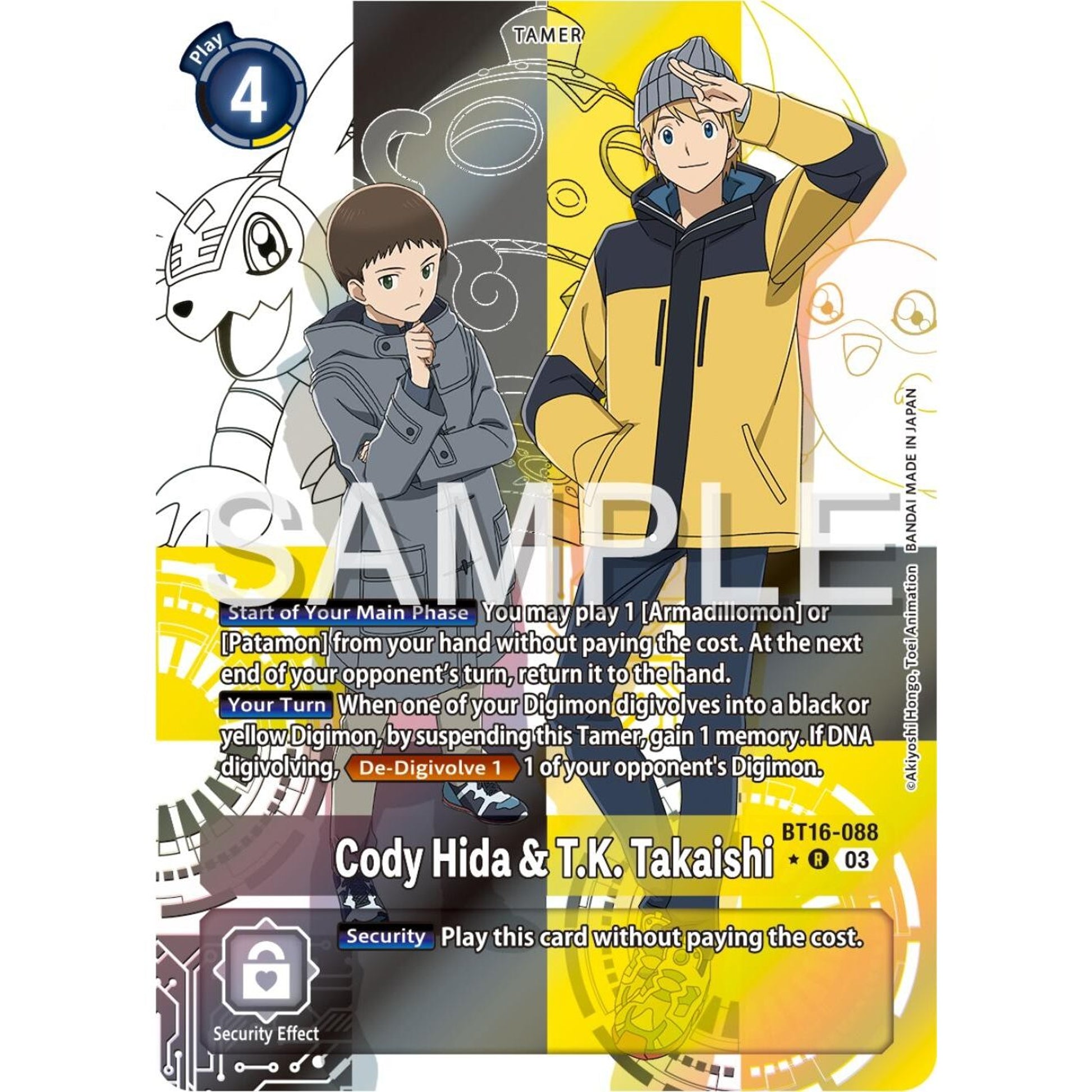 Image for Cody Hida & T.K. Takaishi (Alternate Art) (BT16-088 R) (BT16) - Digimon Card Game