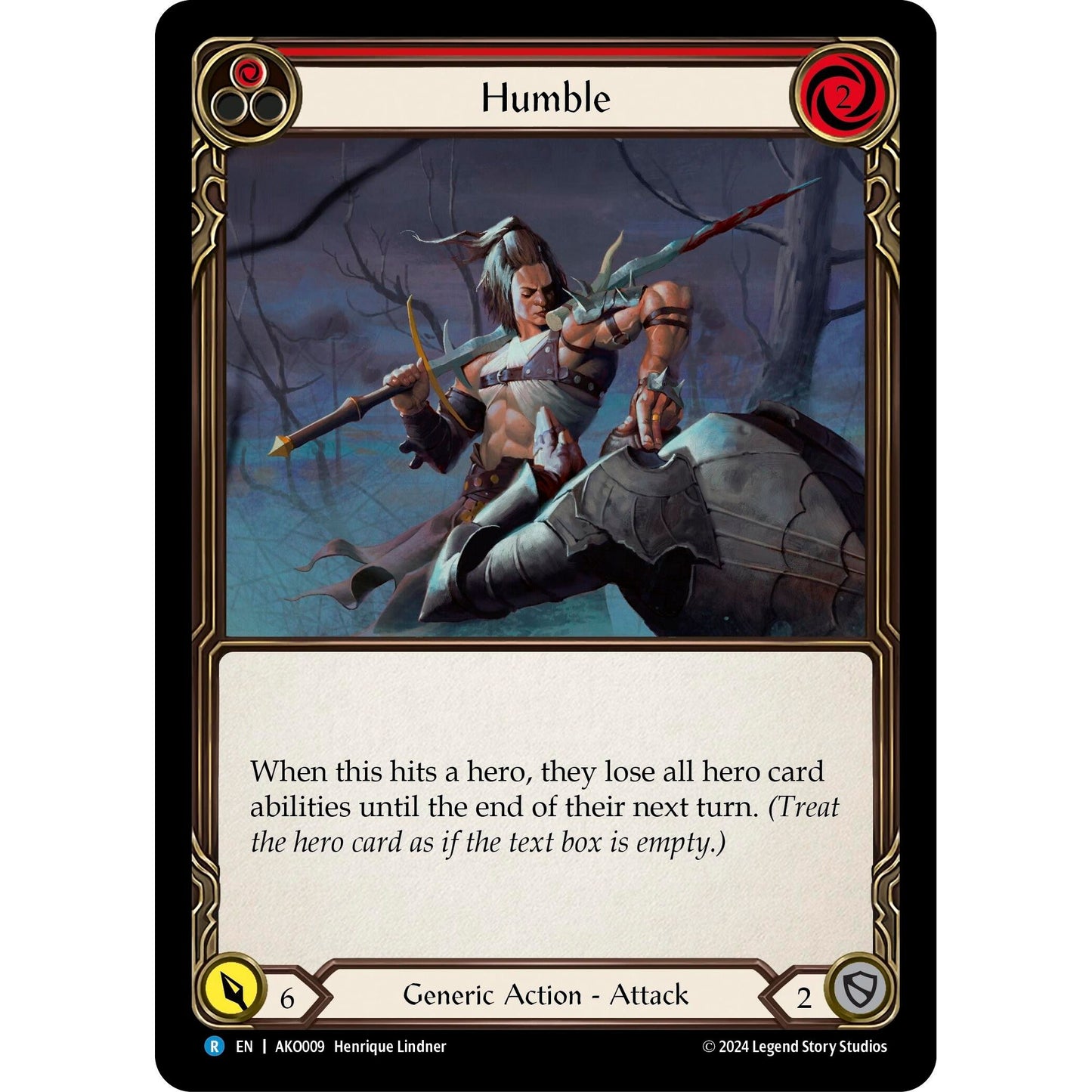 Image for Humble (Red) (AKO009) - Flesh and Blood TCG