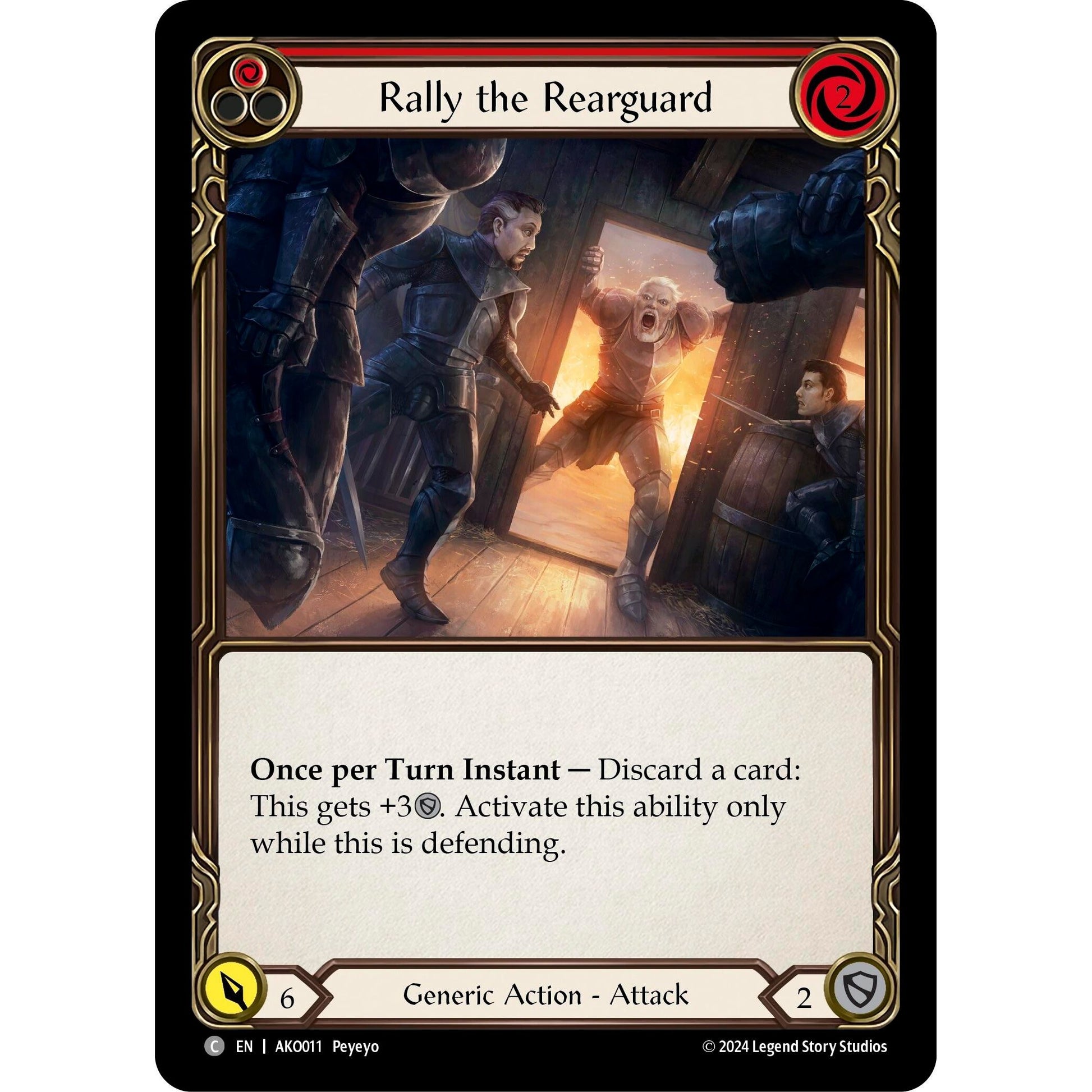 Image for Rally the Rearguard (Red) (AKO011) - Flesh and Blood TCG