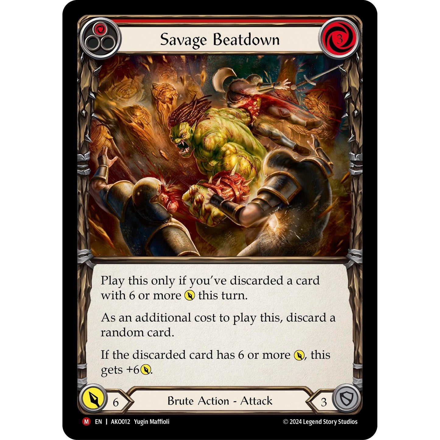 Image for Savage Beatdown (AKO012) - Flesh and Blood TCG