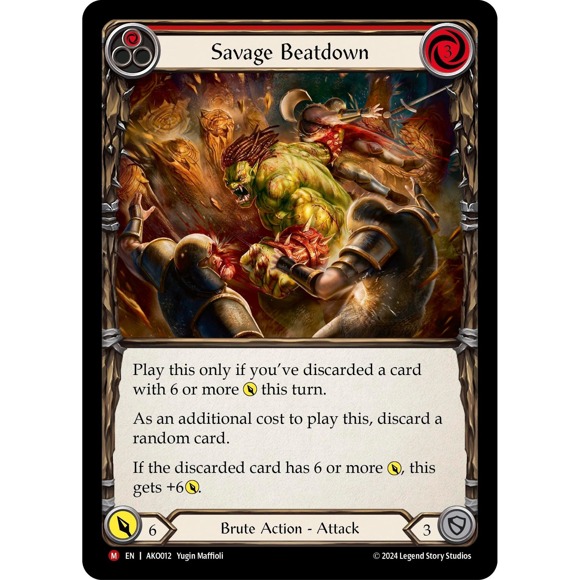 Image for Savage Beatdown (AKO012) - Flesh and Blood TCG