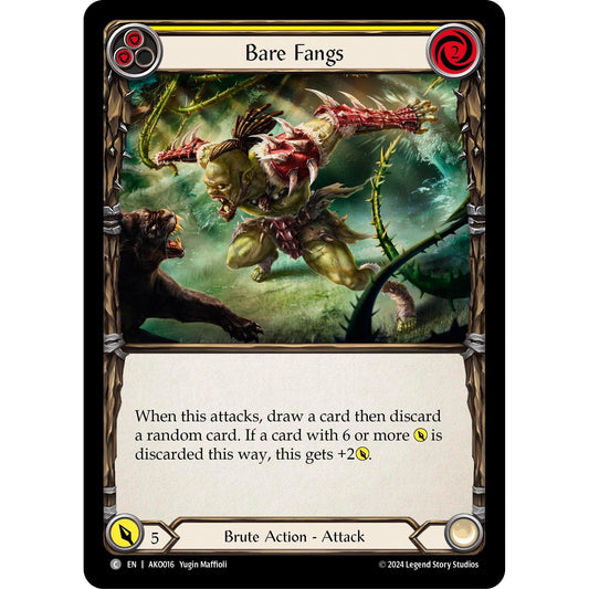 Image for Bare Fangs (Yellow) (AKO016) - Flesh and Blood TCG