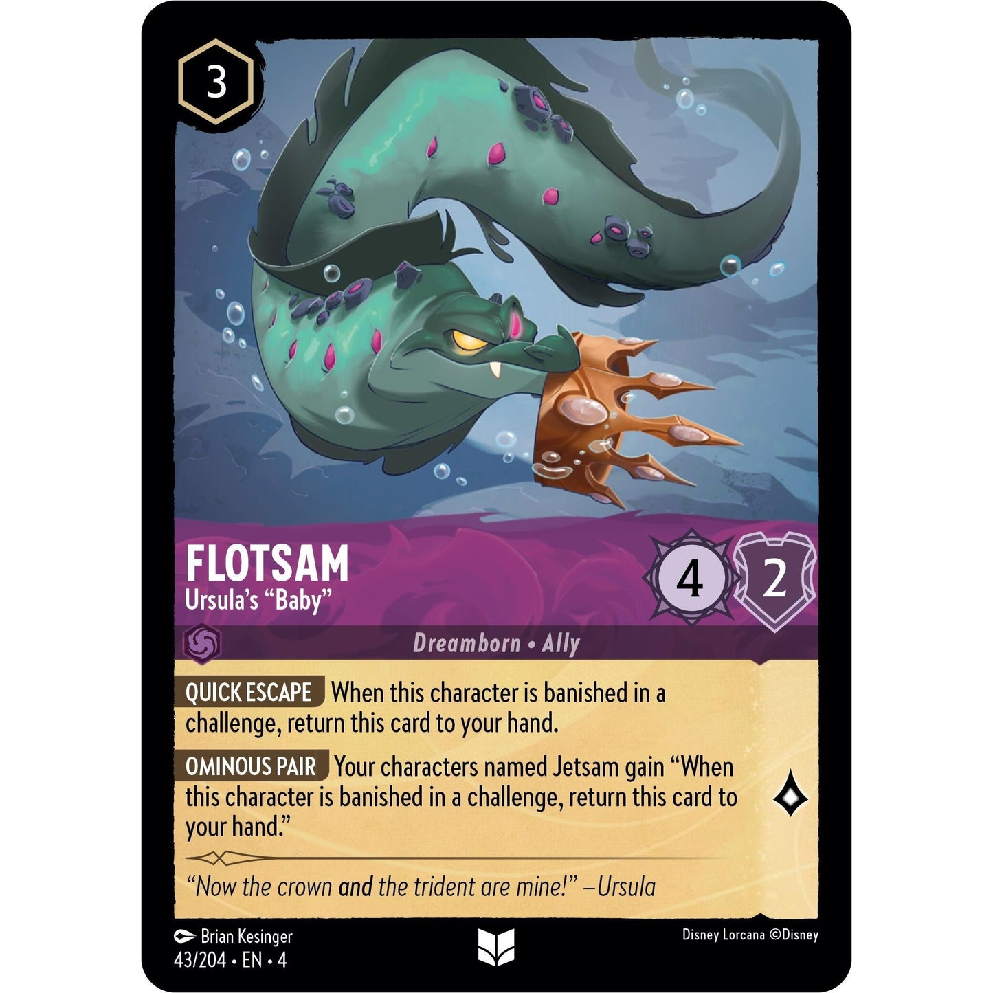 Image for Flotsam - Ursula's "Baby" (43/204) (4) - Disney Lorcana