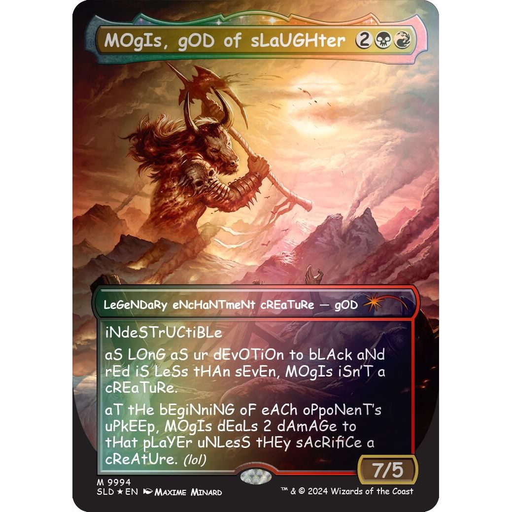 Image for MOgIs, gOD of sLaUGHter (9994) (Rainbow Foil) (9994) (SLD) - Magic: The Gathering